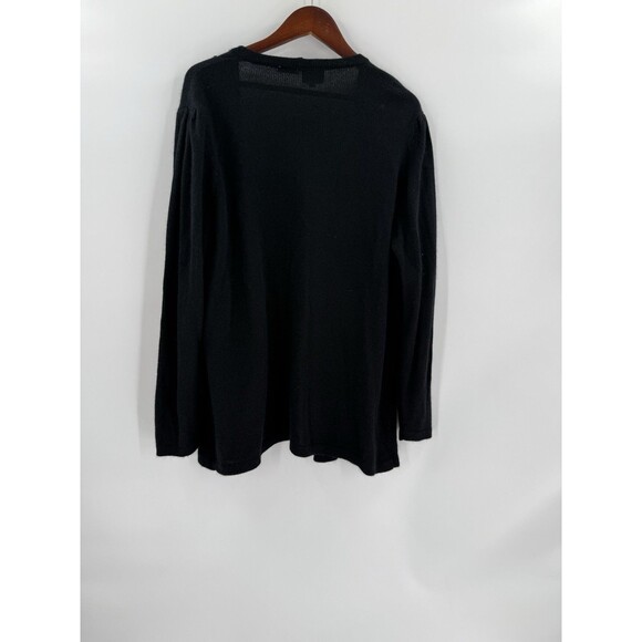 VINTAGE MADELEINE Black Angora Blend Cardigan Sweater Gold Sequins Womens MEDIUM - Picture 4 of 11